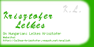 krisztofer lelkes business card